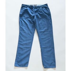 Michael Kors Grant Classic Fit Mens Blue Twill Pants Size 38 Straight Leg Used